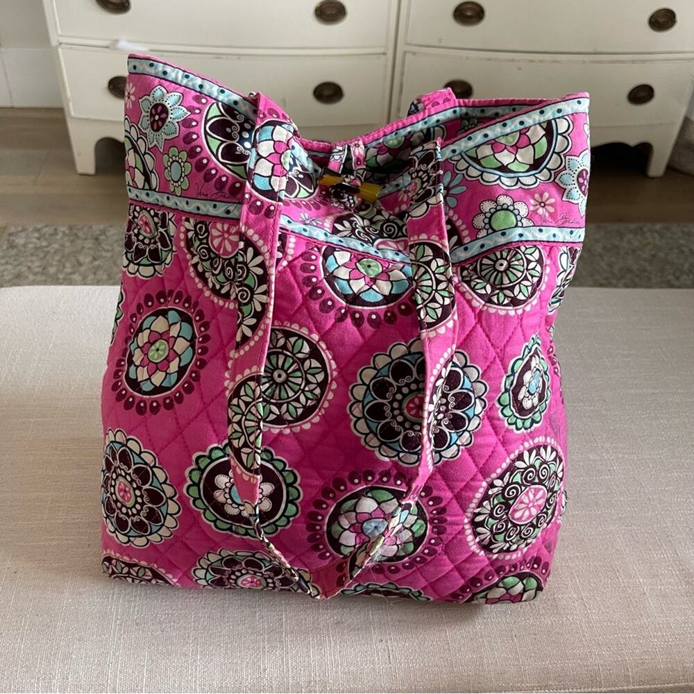 Vera Bradley Pink and Blue Floral Tote